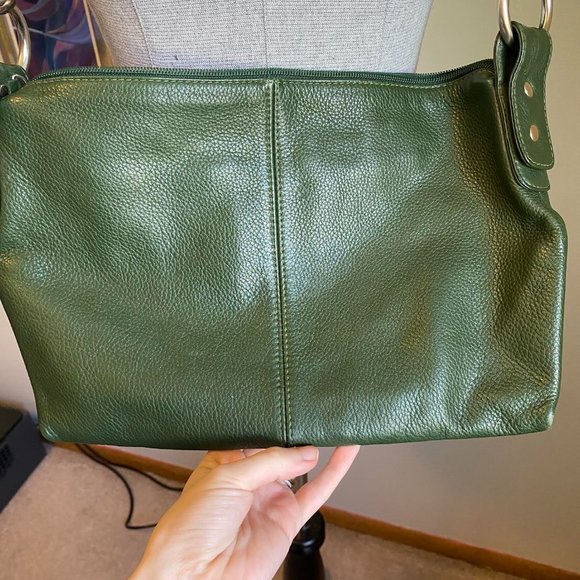 Green Leather HOBO purse - Picture 3 of 8